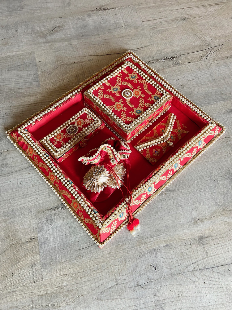 275BT Chaab Trays with Accessories Red